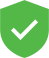 Green shield with a checkmark icon